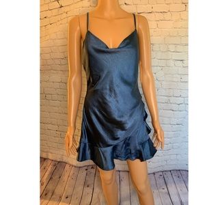 Angel Biba Blue Silky Romper w/Adjustable Straps size medium